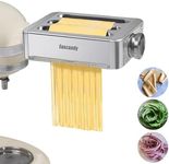 Eascandy All Metal Pasta Maker Attachment for KitchenAid, 3 In 1 Pasta Attachment for Kitchen Aid Stand Mixer, 8 Gears Adjustable Pasta Roller Attachment for Fettuccine Linguine Pasta Sheets.