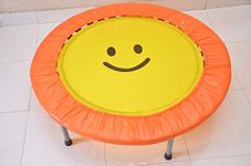 SkyJumper 40 Inch Kids Smiley Trampoline Foldable Jumping Trampoline for Kids Indoor(Non Foldable)