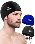 2 Pack Lycra Swim Caps for Women Me