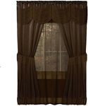 Achim Home Furnishings Halley Window in a Bag 6 Piece Set - 56x84 - Chocolate