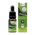 Organic Wild Oregano Oil C80 10ml (70 Servings) - 83%+ Carvacrol & Low Thymol Levels - UK Soil Association Approved - SC Nutra/Sweet Cures
