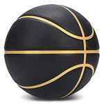 PECOGO Official Rubber Basketball 27.5" Outdoor Indoor Mens Basketball Ball Size 5 for Kids Youth Teen Boys and Girls Gift Ideas(Without pump)