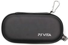 ELIATER Playstation Vita Carring Case Portable Travel Pouch Cover Zipper Bag Compatible for Sony PSVita 1000 2000 Game Console (Black)