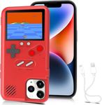 Gameboy Case for iPhone XR, Chu9 Retro 3D Playable Gameboy Cover Case with 36 Classic Games, Handheld Color Screen Video Game Console Case for iPhone (Red, iPhone XR)