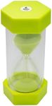 TeacherFav Sand Timer for Kids - 2 Minute Green - 5 inches Hour Glass Acrylic Covered for Classroom, Home & Kids Room - Medium Single Pack