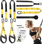 Home Resistance Training Kit for All Levels, Suspension Trainer Straps With Handles For Full Body Workouts at Home, Includes Door Anchor And Mesh Bag for Gym,Outdoor,Travel