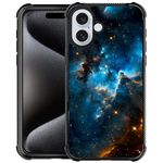 CARLOCA Compatible with iPhone 16 Case,Deep Starry Sky Nebula Blue Cases for Girls Boys,Fashion Graphic Design Shockproof Anti-Scratch Drop Protection Case for iPhone 16 Case