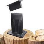 Foserove Firewood Kindling Splitter with Cover, Heavy Duty Wood Splitter Cast Steel Manual Log Splitter Wedge High-Impact Kindling Cracker with Blade Protector for Home & Camping