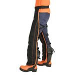 Oregon Chaps with Protective Chainsaw Apron, Adjustable Chainsaw Chaps, One Size Fits All, PPE Clothing Safety Trousers, Black, Type A