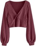 ZAFUL Women's Pullover Ribbed Batwi