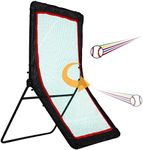 OKAYES Baseball Softball Rebounder |4X7FT Pitchback Net Pitching Throwing Trainer| Multi-Position Angle Adjustable Pitchback Net