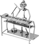 Broadway Gift Silvertone Keyboard Singer 6 inch Table Top Figurine