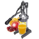 Gowintech 19 Inch Height Extra Tall Commercial Heavy Duty Cast Iron Hand Press Manual Orange Citrus Lemon Lime Grapefruit Pomegranate Fruit Juice Squeezer Machine Grey