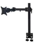 Allcam MDM11A Single Monitor Arm Stand w/Desk Mount Clamp & Grommet, Heavy-duty for 19"-32" LCD up to 10Kg in Black