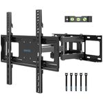 BONTEC TV Wall Mount, Full Motion Bracket for 23-70 Inch TVs, Holds Up to 99lbs, Max VESA 400x400mm, Fits 32 40 50 55 65 Inch LED OLED LCD Flat and Curved Screens, Tilt Swivels with 6 Arms