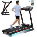 CIIHI Treadmill with Auto Incline - 15% Auto Incline Treadmill with 350 lbs Capacity - Foldable Running Machine for Home Adjustable Height Handrail with APP, Voice Control and Speaker - 8.7 MPH