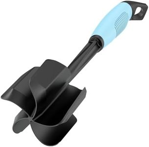 Ourokhome Upgrade Meat Chopper and Potato Masher, Heat Resistant Ground Meat Smasher for Hamburger, 5 Curved Blades Ground Beef Smasher, Nylon Non Stick Mixer, Stirrer and Kitchen Gadgets, Teal