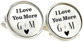 I Love You More Cufflinks Personalized Gift for Groom from Bride on Wedding Day Husband Gift from Wife Anniversary Gift Birthday Gift Mens LOVE-YOU-MORE-CUFFLINKS