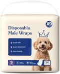 X9 Disposable Male Dog Wraps Small 100 Ct - Elastic Waistband, Breathable & Leak-Proof Pet Diapers for Incontinence & Marking