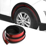 XmuxHai 1.5In(3.8CM)*20FT Car Wheel Eyebrow Arch Trim Lips Strip Fender Flare Protector Universal Rubber Wheel Eyebrow Protector for Car and Truck Fender Flare Edge Trim