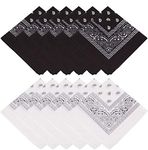 MissShorthair Bandanas Face Scarf for Men & Women - Bandana Headband Handkerchiefs Scarf for Dust, Sports, Outdoor