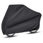 NABAAT Universal Waterproof Dust Cycle / Bicycle Cover for Outdoor Rain/ Sun/ Snow/ Corrosion Protection (Black)