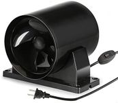 Hose Vary 4 inch Duct Exhaust Fan, Exhaust Intake Fans, ABS Lightweight 2-Speed Inline Fan w/Removable Stand US Cord for Grow Tent Attic Kitchen Garage Greenhouse Basement