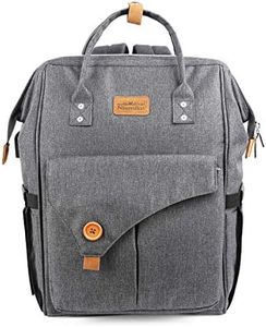 Fashion Maternity Bag Diaper Bag Backpack for Baby Care Large Capacity Travel Nappy Bag for Stroller with Changing Pad (Dark Gray)