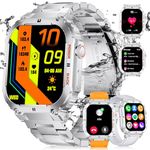 LIGE Military Smart Watch for Men(Answer/Make Call),1.96" Display with 400mAh,100+ Sport Modes Fitness Tracker/Heart Rate Sleep Health Monitor/5ATM Waterproof for Android iOS