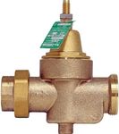 Watts 1-Inch Lead-Free Water Pressure Reducing Valve, NPT Thread Union x NPT Female, Adjust 25-75 PSI, Max Work 400 PSI