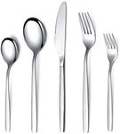 Berglander 30 Pieces Stainless Steel Cutlery Set, Flatware Set, Silverware Set, Tableware Set, Service for 6