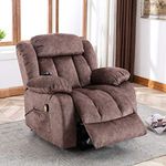 ModernLuxe Recliner Armchair, Power Lift Massage Chair with Heat & Vibration for Elderly, Heavy Duty and Safety Motion Reclining Mechanism, Antiskid Fabric Sofa Contemporary Overstuffed Design, Brown