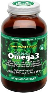 Green Nutritionals Vegan Omega3 30 capsules - Vegan Vegetarian Friendly