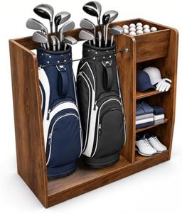 Gofvenar Plywood Golf Stand 12 Ball Holders Club Rack 35.43x35.43x15.75 in