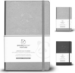 Panda Planner Undated Venture Planner - Entrepreneur 90 Day Planner - 3 Month Calendar, Weekly Agenda & Daily Planner - Hardcover Productivity Planner - 5.25” x 8.25” (Grey)