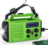 Emergency Radio 5 ways Powered Crank Solar Battery Operated Portable AM FM SW NOAA Weather Alert Radio with USB Charger,Camping Flashlight,Lamp,Headphone Jack,Compass,SOS Alarm,Best Survival Equipment