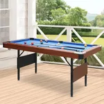5.5 ft Foldable Billiard Table - Space-Saving Indoor/Outdoor Pool Table with Complete Set of Accessories for Kids & Adults