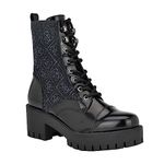 Guess Women's Watie Combat Boot, Black Denim 002, 3 UK