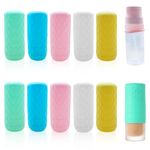 mkemka 10Pcs Elastic Sleeves for Leak Proofing Silicone Travel Sleeve Reusable Travel Container Sleeves Silicone Toiletry Bottle Covers Silicone Bottle Covers for Travel Toiletries Accessory