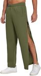 Deyeek Breakaway Pants Men Pants for Hip Knee Surgery Hip Surgery Recovery Supplies Post Hip Surgery Must Haves Snaps Side Army Green