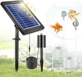 Solar Pond Aerator，4W Aquarium Air Pump Oxygenator，3 Modes Battery Powered Solar Aerator for Ponds Outdoor, Solar Aquarium Air Pump Pool Aerator for Small Fish Pond Stock Tank Hydroponics Wildlife