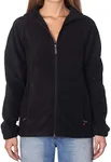 Alpine Swiss Jane Womens Full Zip Soft Polar Fleece Jacket BLK 2XL