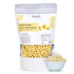 Depilah Brazilian Face Wax for Women, 200gm White Chocolate Film Wax for Face & Body - Stripless Wax Beans for Hair Removal - Easy Brazilian Wax