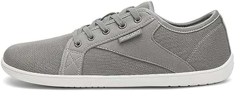 SAGUARO Chaussures Minimaliste Femme Homme Knit Chaussures de Trail Respirant Chaussures Décontracté Pieds Nus Antidérapant Barefoot Shoes pour Fitness Marche, Gris Nuage, 43 EU