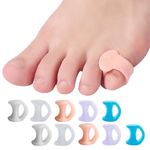 Roosea 10PCS Gel Toe Separators Toe Spacers Correct Toes Toe Separators to Correct Your Toes Toe Straighteners for Bent Toes Silicone Toe Separators Toe Separators for Overlapping Toes Women and Man