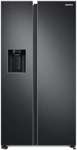 Samsung RS6GA8521B1/EG Side-by-Side Kühlschrank, 178 cm, 634 ℓ, 225 ℓ Gefriervolumen, Space Max Technologie, Premium Black Steel