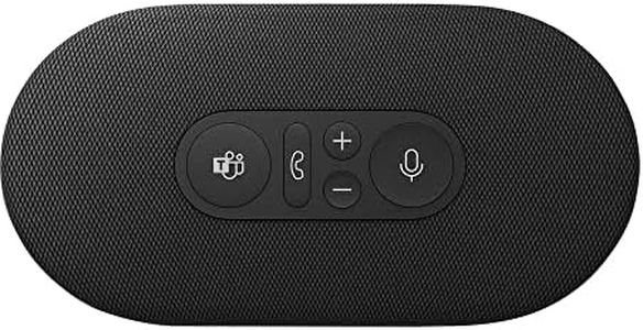 Microsoft Modern USB-C Speaker, Certified for Microsoft Teams, 2- Way Compact Stereo Speaker, Call Controls, Noise Reducing Microphone. Wired USB-C Connection,Black