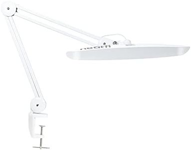 Neatfi XL 2,200 Lumens LED Desk Lamp with Clamp, 24W, 50CM Wide, 4 Level Brightness, 3 Light Modes, LED Desk Light for Office Works, Hobby, Reading, Craft Lamp & Monitor (CCT with Clamp, White)