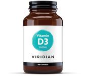 Viridian - Vitamin D3 2000IU - 150 Vegan Capsules for Bones, Teeth & Immunity | Clinically Studied Plant Sourced Formula | Optimal Dose | 100% Active Ingredients, No Artificial Additives