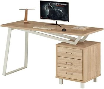 yelloo - Scrivania con Cassetti Salvaspazio, Scrivania Ufficio per Computer, Adatta per Cameretta, Scrivanie dal Design Moderno ed Elegante, Tavolo Ufficio Porta PC (Mod. ELEGANT Quercia)